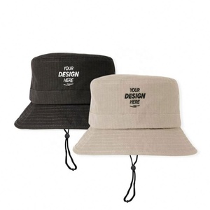 Sombrero de pescador impermeable de ala grande Unisex con logotipo bordado patrones de bordado de uso diario letra de hoja de dibujos animados para adultos pesca - Product Image 1