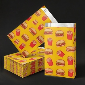 Bolsa <span class=keywords><strong>de</strong></span> Papel Kraft para Comida para Llevar, Personalizada <span class=keywords><strong>de</strong></span> Fábrica, para Barbacoa, Pollo Frito, Hot Dogs, Embalaje Rápido, Resistente a la Grasa, Ecológica - Product Image 6