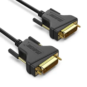 BENFEI kabel DVI ke DVI, 1.8 Meter DVI-D 24 + 1 kabel berlapis emas, Tautan ganda mendukung resolusi tinggi 2560x1600