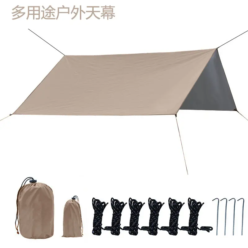 Camping Luifel Zonnescherm Onderdak Waterdichte Fly Vel Buitentent Tent Tarp Uv-bestendig