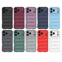 Casing HP Airbag Full Skin Feel Cocok Untuk iPhone 16 15 14 13 12 17 ProMax Anti Jatuh Bahan Silikon Pelindung