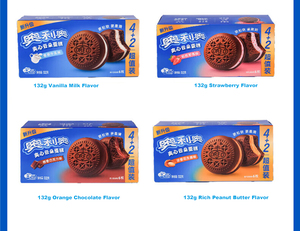 Bán Buôn Oreo Đám Mây Bánh 6 cái/hộp Dâu Tây Sô Cô La Bơ Đậu Phộng Hương Vị Bánh Quy Bánh Oreo Cookie 132G - Product Image 2