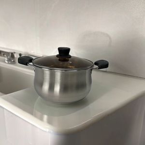 Olla de Sopa de Acero Inoxidable Super Factory de 20cm, 22cm, 24cm, 26cm, Compatible con Inducción, con Tapa, Fondo Multicapa, Olla para Leche - Product Image 2