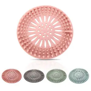 AA194 Bathtub Supplies Drain Strainer Portable Silicone Sink Filter Hair Stopper Kitchen Accessories Bathroom Shower Drain Cover