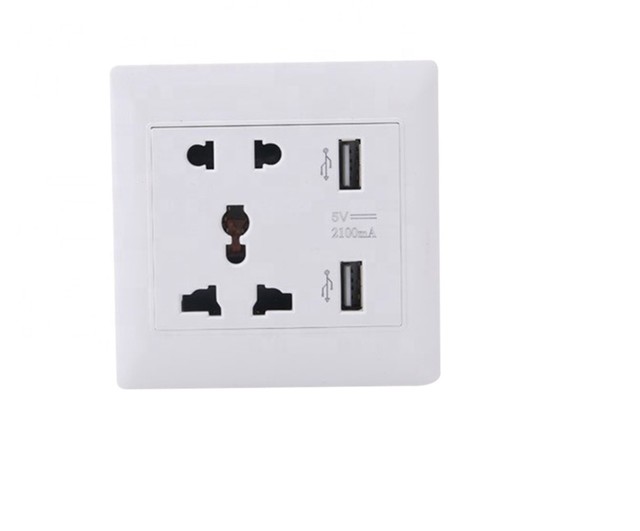 HEYRV High Quality Residential USB Wall Socket Modern Design Universal Wall Power Socket for Camper Caravan Motorhome
