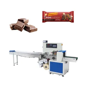 Fully automatic horizontal energy cereal protein fruit bar snack bar packing machine