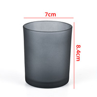 Supports de bougies simples en gros, bougeoirs en verre pulvérisé, bouteilles en verre dépoli pour bougies parfumées, logo personnalisé, MOQ flexible