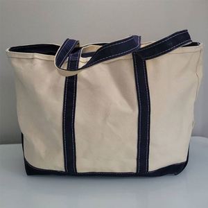 กระเป๋าผ้าแคนวาสออร์แกนิคหูเชือกพิมพ์โลโก้ตามสั่ง พร้อมสีที่กำหนดเองและสายสะพายไหล่ สำหรับใช้ใส่ของไปชายหาดขนาดใหญ่ - Product Image 1