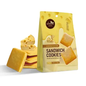 Wholesale individual small package protein biscuits and cheese sandwich cookies biscuits manufacturer butter cookies biscuits