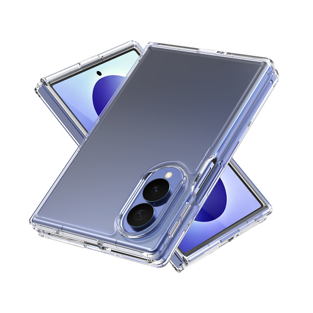 For Samsung Galaxy Z Fold 8 Ultra Transparent Acrylic Folding Phone Case for Samsung Z Flip 8 Shockproof Anti Yellow Phone Cover