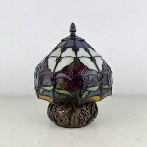 LongHuiJing Luxury Bohemian 8" Tulip Table Lamp for Reading Desk, Nightstand & Living Room - Tiffany Style Memory Lamp - Product Image 5