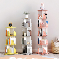 Étagère rotative plancher 360 degrés bibliothèque meubles livres supports pour la maison étagère ronde