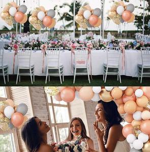 129pcs Rose Gold Peach <strong>Nude</strong> Grey Latex <strong>Balloons</strong> 10inch Chrome Latex <strong>Balloons</strong> for Party Decorations <strong>Balloon</strong> Garland Arch Kit - Product Image 5