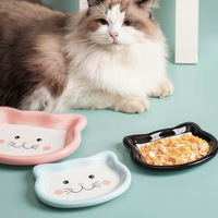 Bol en céramique mignon pour animaux de compagnie bol de nourriture pour animaux de compagnie assiette en céramique bols et mangeoires pour animaux de compagnie forme de chat