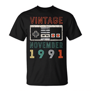 Camiseta vintage de cumpleaños de noviembre de 1991, regalo del 29.º aniversario para hombres y mujeres - Product Image 2