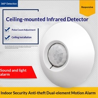 Détecteur de mouvement PIR filaire monté au plafond, détecteur de mouvement infrarouge du corps humain, alarme anti-intrusion, modèle 465