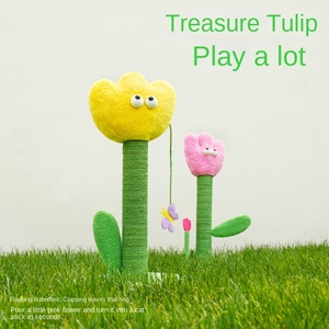 Tulip Cat <span class=keywords><strong>Scratch</strong></span> Column Material de Sisal duradero Tablero de garra resistente al desgaste Juguete y suministros para gatos - Product Image 4