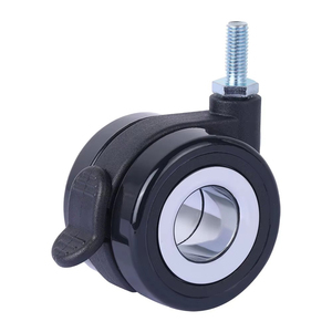 Modern 2.5 Inch 60mm PU 360 Swivel Hollow Hubless Screw Brake Casters 35kg Silent Eco Durable Office Chair <b>Replacement</b> <b>Wheels</b> - Product Image 1