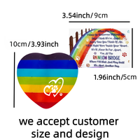 Pierre commémorative pour animaux de compagnie en acrylique, Pont Arc-en-ciel, Impression UV personnalisée, Décoration d'intérieur tendance, pour la perte de chien ou de chat, Cadeaux multi-occasions, mariages