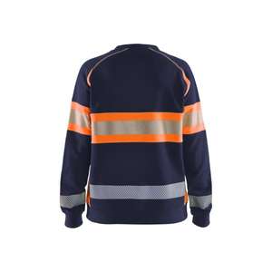 BLAKLADER - 340911588953S Sweat Hi-Vis Femme Bleu marine/Orange-EAN 7330509856277 HI-VIS WORKWEAR - Product Image 2