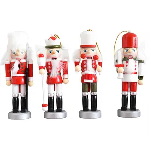 High Quality Mini Christmas Wooden Nutcracker Figurines for Sale