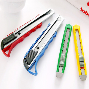 Couteau utilitaire grand et petit, lame en acier inoxydable, manche en plastique, rouge, bleu, vert, jaune, coupe-papier, couteau à papier peint - Product Image 1