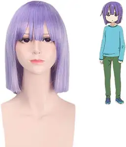 Miss Kobayashi Dragon Girls: Magatsuchi Shota Purple Wig Anime Cosplay 35 cm Short Hair Women's Fashion Wigs Used
