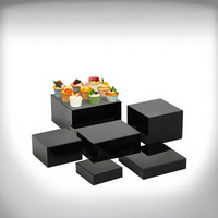 6 supports carrés modernes en acrylique écologiques pour gâteaux, présentoirs de buffet, rehausseurs de table, fournitures de desserts HQ