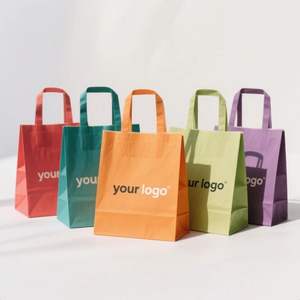 Bolsa de Compras de Papel Kraft Personalizada Reciclable, Bolsa de Papel Ecológica con Asas para Ropa y Zapatos, Fábrica OEM - Product Image 1