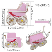 Boîte-cadeau de poussette d'enfants de haute qualité pour la douche de bébé en gros emballage imprimé UV et feuille plié pour les cadeaux d'anniversaire