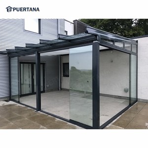 Dosel de cristal para jardín, cubierta de <span class=keywords><strong>terraza</strong></span> y Patio, sin marco, puerta de vidrio deslizante, montaje en pared, Verano - Product Image 3