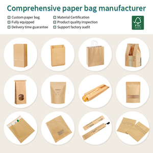 Tùy chỉnh cao cấp đáy vuông kraft Túi Giấy in màu cho bao bì Quà Tặng thực phẩm kẹo có in logo thương hiệu - Product Image 2