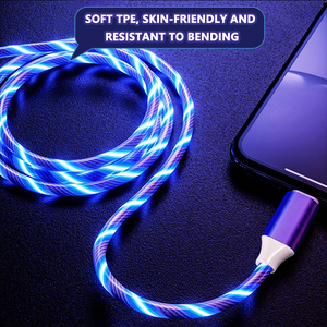 YXY 1m Led Scorrente Usb Luce del Veloce Micro Tipo C Caricatore Magnete Magnetico <span class=keywords><strong>Cavo</strong></span> di Ricarica Per <span class=keywords><strong>Iphone</strong></span> - Product Image 5