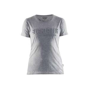 BLAKLADER - 343110439000L T-shirt femme 3D Grey melange - EAN 7330509770917 T-SHIRTS DE TRAVAIL ET POLO - Product Image 1