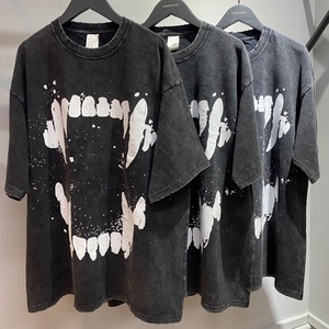 เสื้อยืดผู้ชายไซส์ใหญ่พิเศษย้อนยุควินเทจเสื้อยืดสีดำพิมพ์ลาย unisex สกรีน100% ผ้าฝ้ายซีดจางสำหรับดูผู้ชาย - Product Image 1