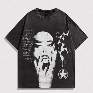 Camiseta casual de manga corta con cuello redondo y estampado para hombre, directo de fábrica, personalización disponible..F10 - Product Image 1