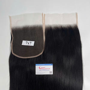 Hot New 100% Raw Vietnamien Remy Extensions De Cheveux Bonne Qualité Dentelle Fermeture Bundle Vague pour Suisse HD Perruque 1B Couleur - Product Image 5