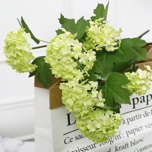 Hydrangeas artificiels roses en plastique et soie, haute simulation, pour mariage et décoration intérieure, bouquet - Product Image 2