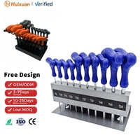 Set Kunci Torx T-Handle Tahan Lama, Kunci Bintang Keamanan, Kunci Allen Multi-Fungsi dari Baja Paduan untuk Perbaikan Peralatan Industri