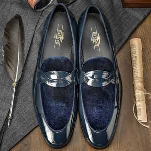 New Style Handcrafted Wholesale Men's Wedding and Business <b>Shoes</b>-Genuine Leather Upper <b>Height</b> <b>Increasing</b> Autumn Season - Product Image 5