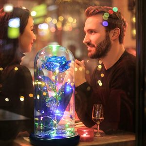 Vente en gros 2025 – Meilleure vente : Rose en feuille d'or 24 carats au design moderne avec dôme en plastique LED pour la Saint-Valentin et la fête des Mères - Product Image 5