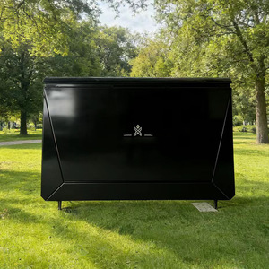 Cocina Móvil Integrada para Barbacoa, Material de Acero Inoxidable, Diseño de Lujo en Negro Puro, Cocina Plegable para Camping - Product Image 2