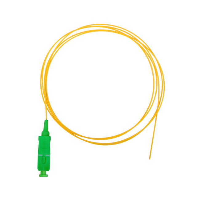 CATV FTTH Yellow Jacket 0.9mm 9/125 SM Simplex SC APC/PC 1m Tight Buffer Fiber Optic Pigtail