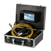 Caméra d'inspection de canalisation 20M CMOS IP68 étanche avec objectif 23mm, endoscope industriel pour canalisations d'évacuation, moniteur 7 pouces avec fonction DVR
