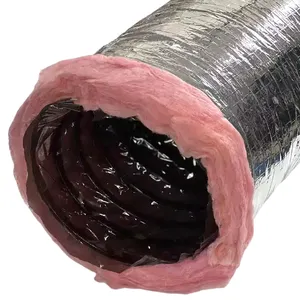 Lakeso Flexible Aluminum Ducting Hose Insulated R6 R8 Air Duct Pipe Insulated Flex Duct For HVAC