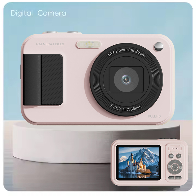 High Performance 1080P Autofocus Vlogging Point Shoot Digital Camera 48MP HD Retro Flash 1500mAh 2.4 Inch CMOS Optical Zoom
