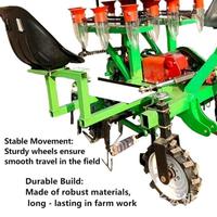 Semoir et planteur de légumes diesel à double rangée |   Transplanteur professionnel de tomates, d'oignons et de laitues avec moteur pour la plantation agricole