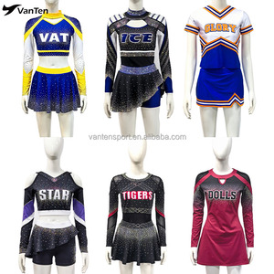 Uniforme de Animadoras Personalizado con Pedrería AB, Top Corto y Falda, Traje Deportivo para Niñas - Product Image 5