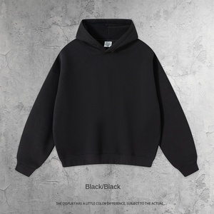 เสื้อฮู้ดดี้ผู้ชาย รุ่นใหม่ ฤดูใบไม้ร่วง/ฤดูหนาว 2025 ทรงบ็อกซี่ แขนสั้น ผ้าฟลีซหนา 350 กรัม - Product Image 6