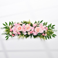 Nouvelle rangée de fleurs artificielles de roses de haute qualité pour la décoration de chaises de mariage, de chemins de table, de miroirs et de portes
